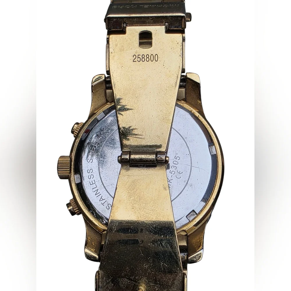 Michael Kors MK 5305 All Stainless Steel Gold Tone Women's Wristwatch OS